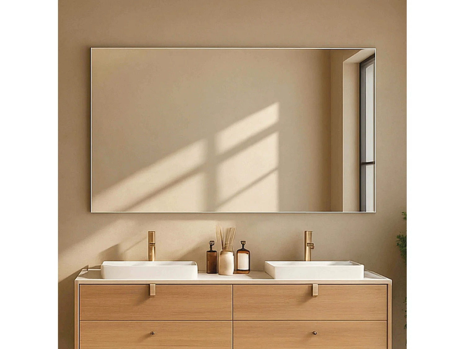 Miroir simple de salle de bain 120 cm