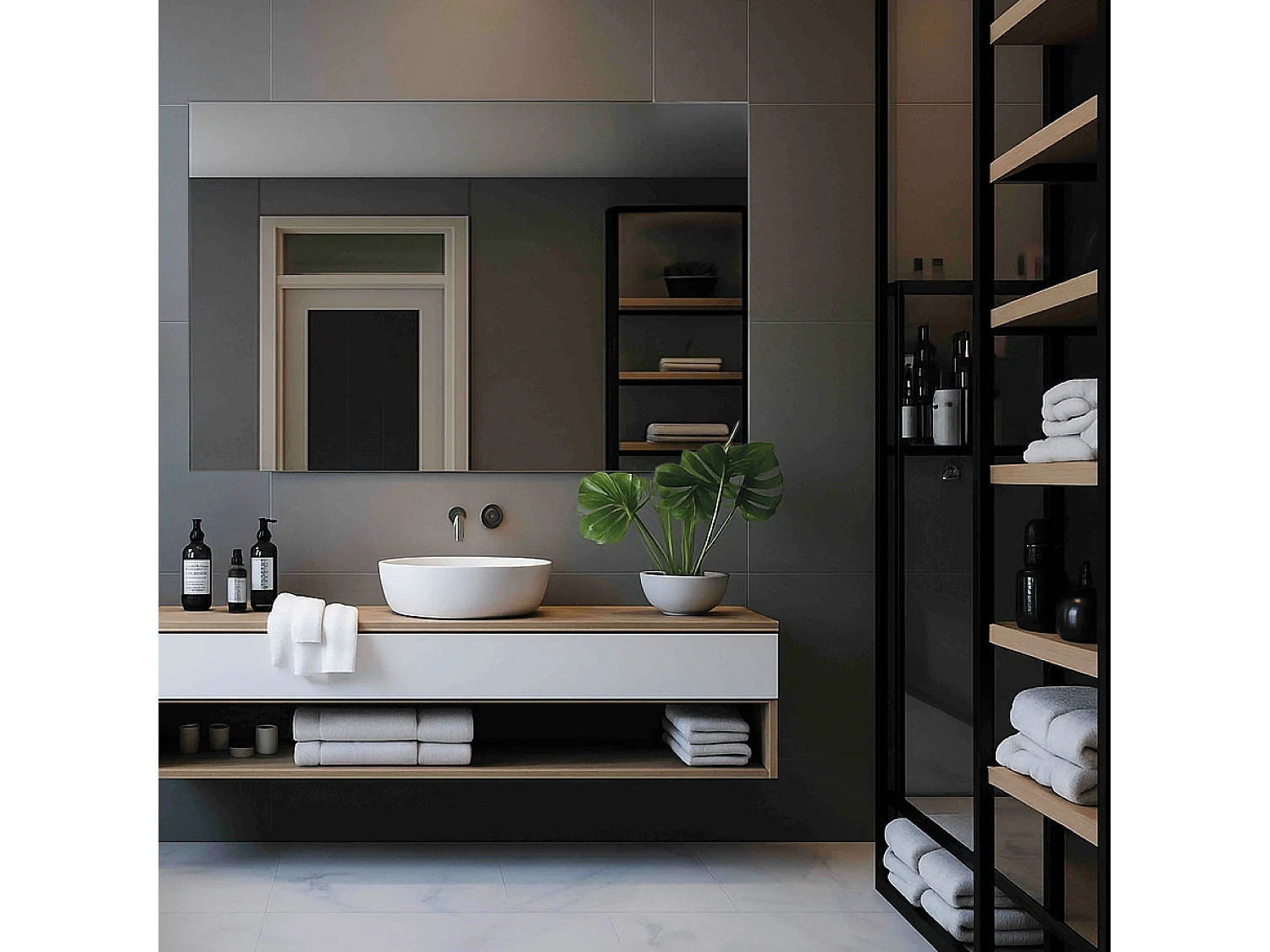 Miroir simple de salle de bain 120 cm