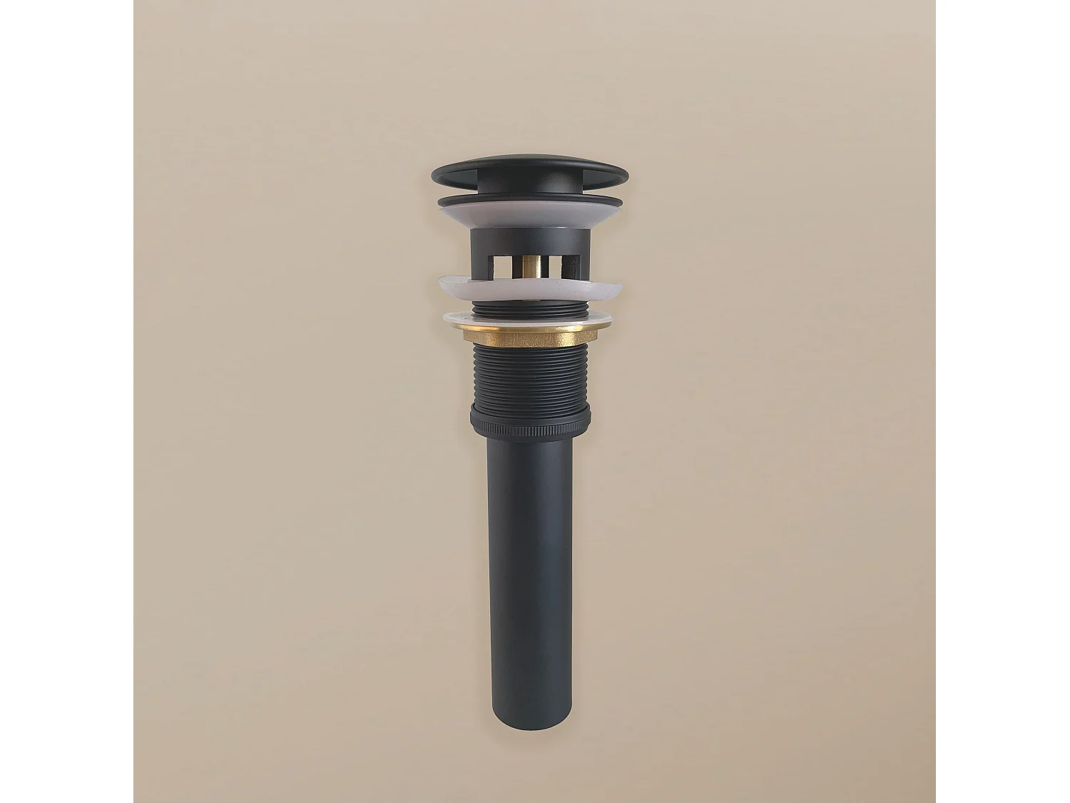 Bonde Up noire pour vasque encastrée