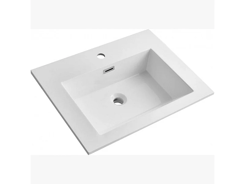 Meuble avec vasque 80 cm chêne californien brun Aquadoli