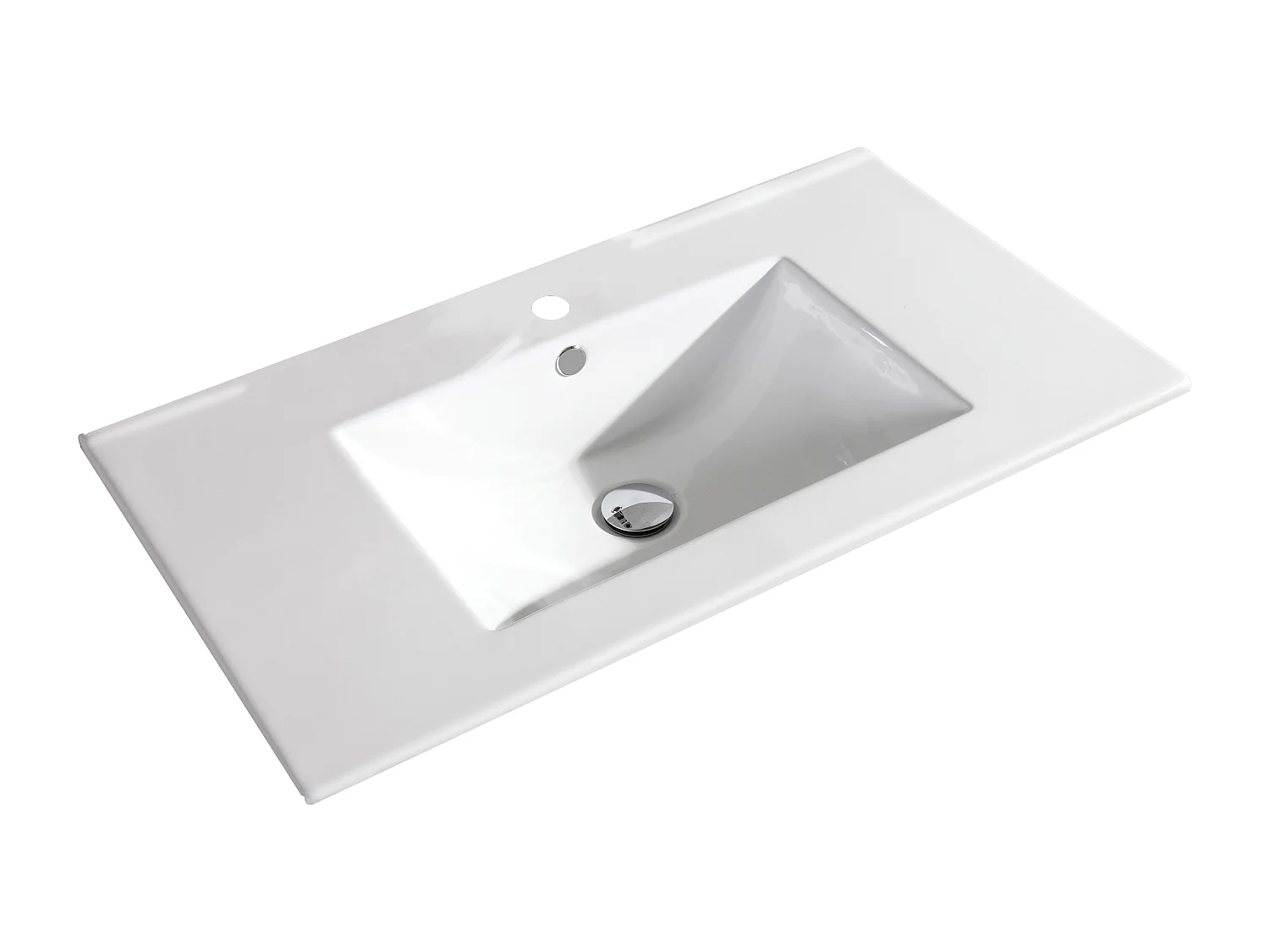 Meuble avec vasque 100 cm blanc laqué Aquadoli