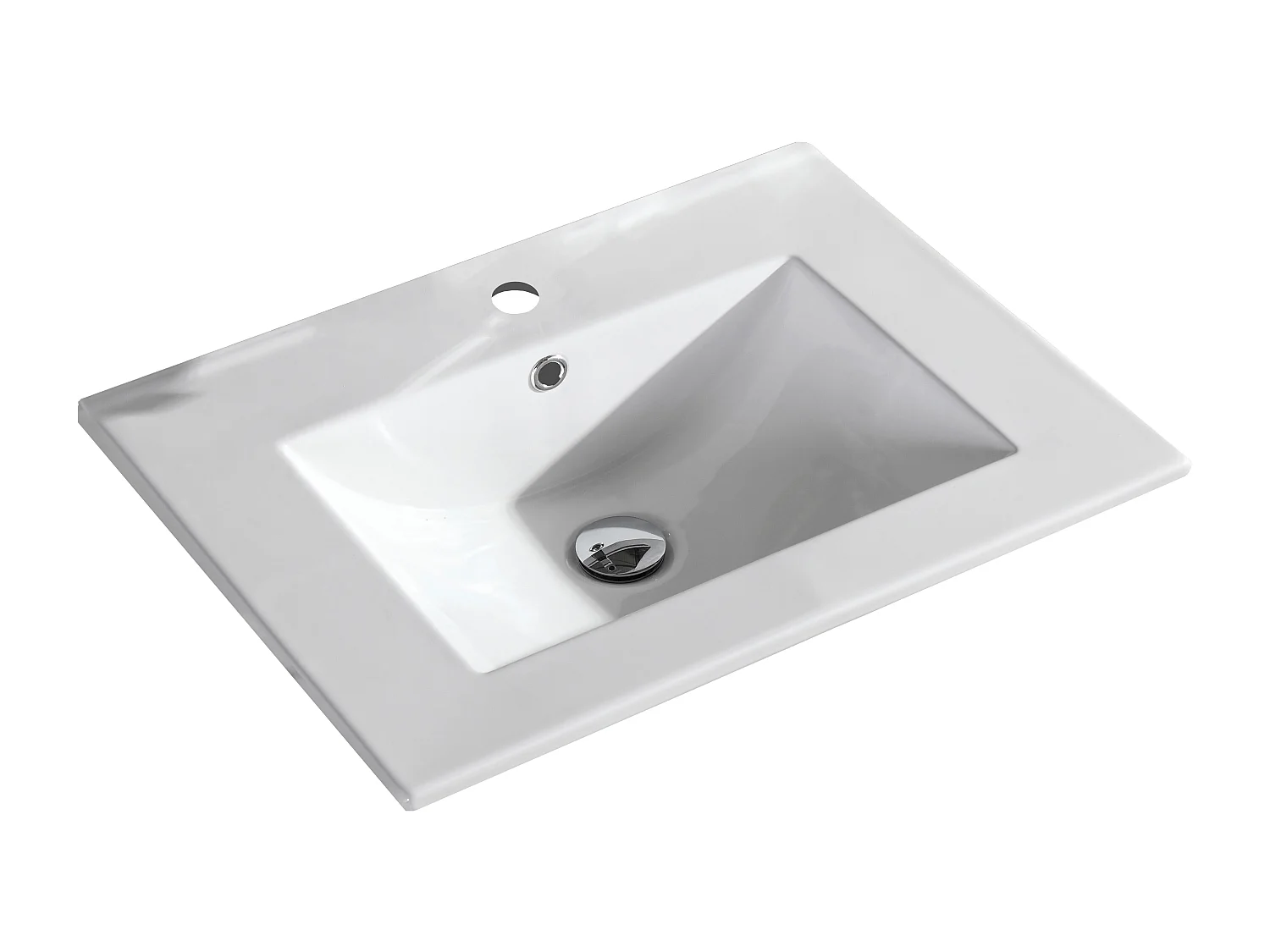 Meuble avec vasque 60 cm blanc laqué Aquadoli