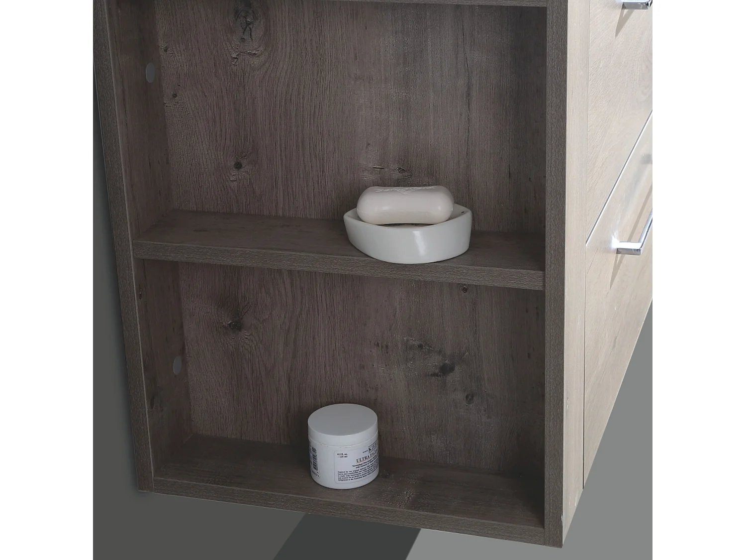 Meuble avec vasque 100 cm chêne brun Aquanoma