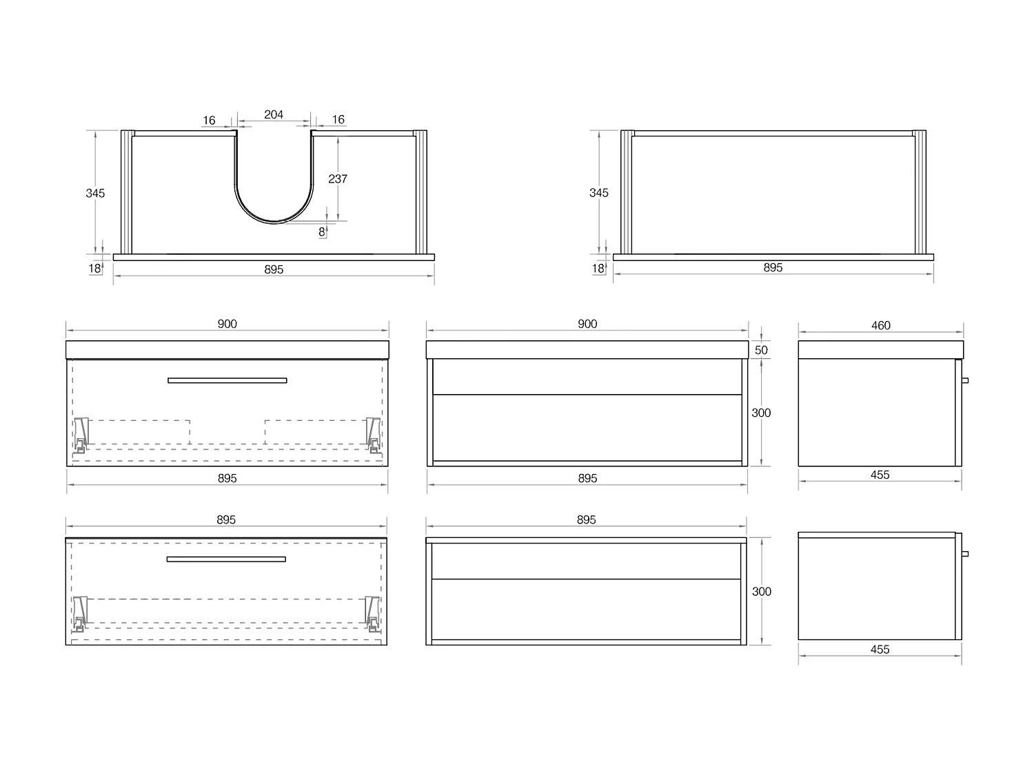 Meuble simple vasque 90 cm chêne californien naturel Aquazur