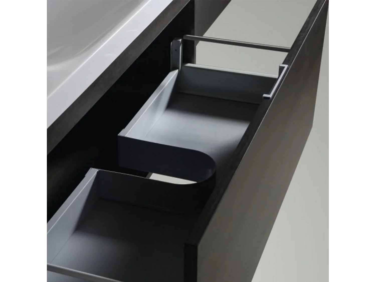 Meuble avec vasque 120 cm gris anthracite Aquaterra