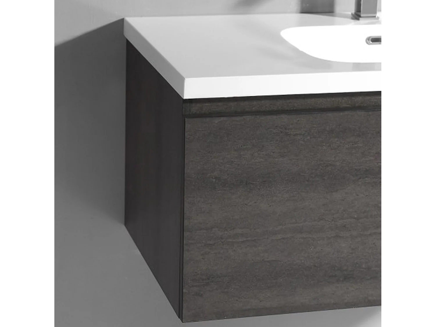 Meuble avec vasque 120 cm gris anthracite Aquaterra