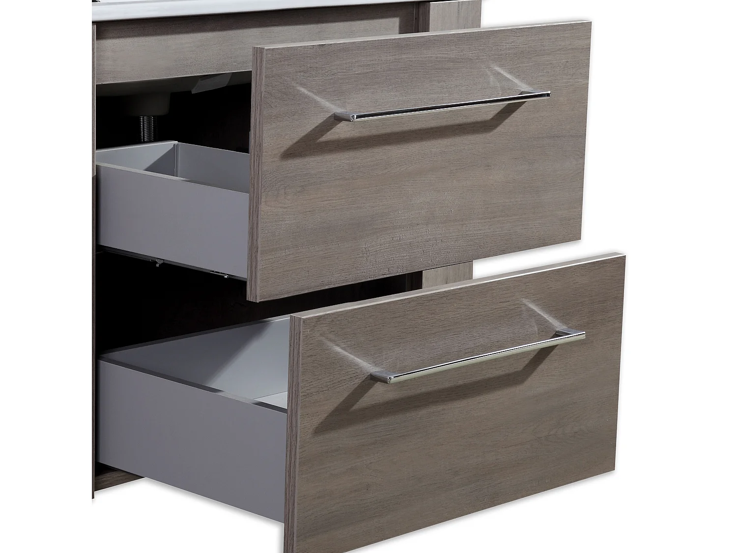 Meuble avec vasque 80 cm chêne brun Aquanoma