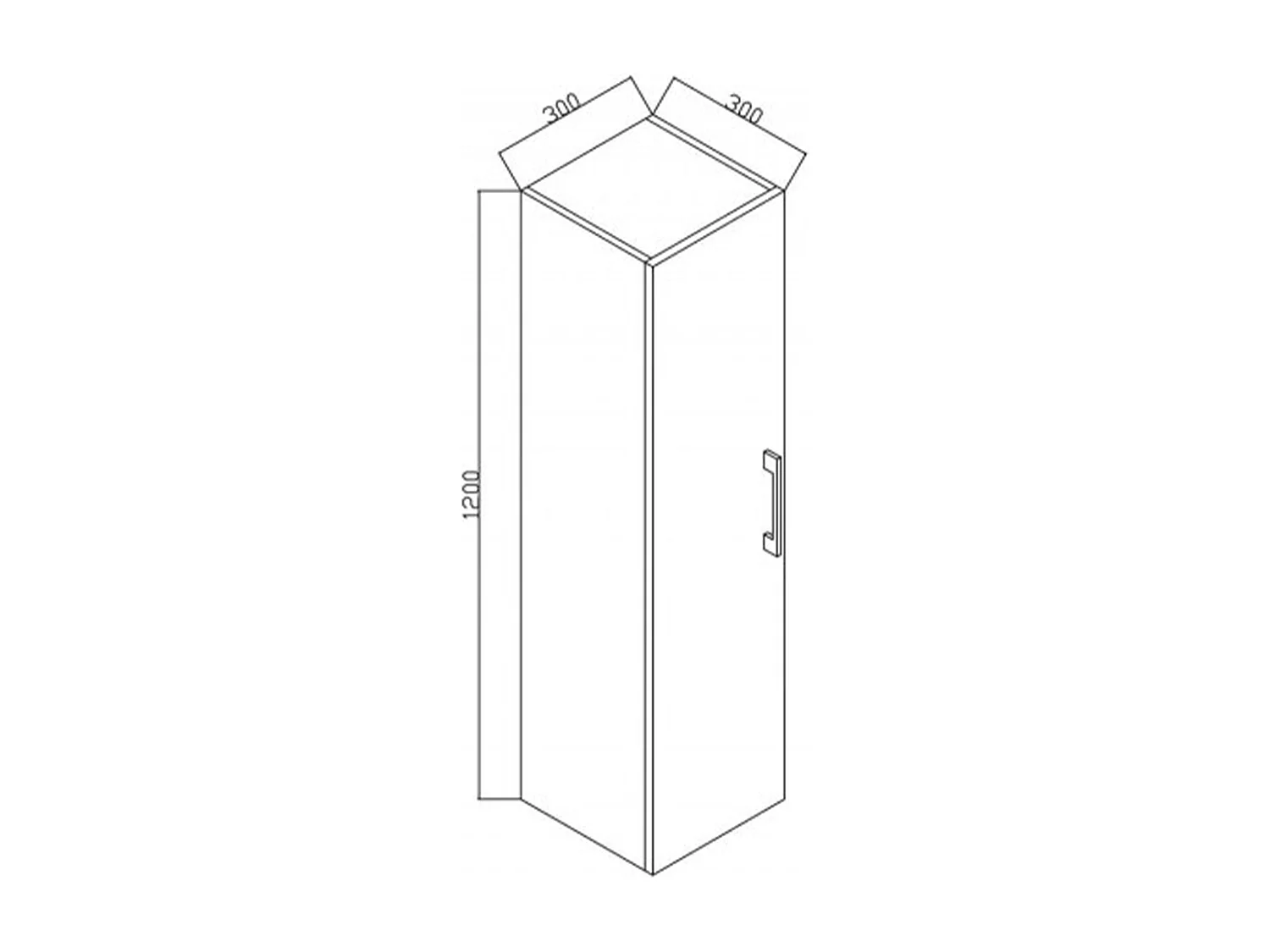 Colonne de salle de bain 120 cm chêne californien naturel Aquazur