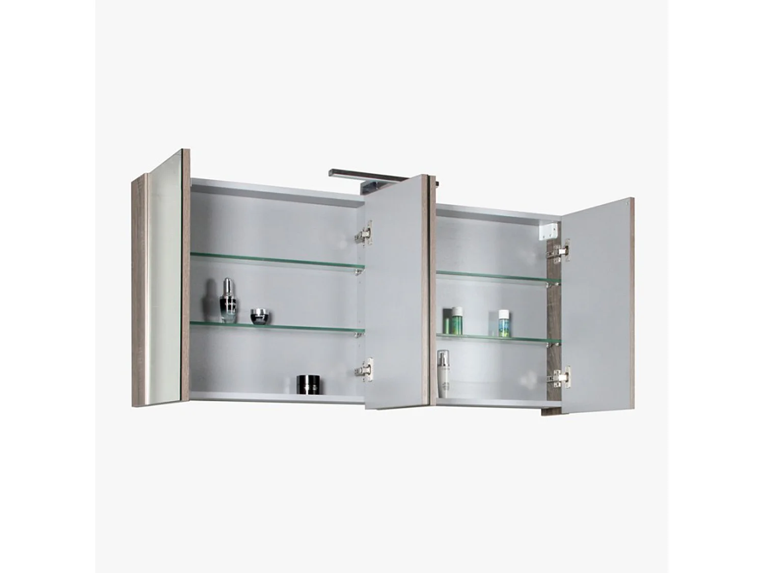 Armoire de toilette avec miroir chêne californien naturel Aquazur