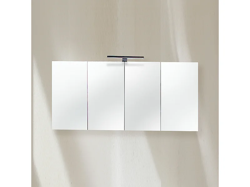 Armoire de toilette avec miroir 120 cm chêne californien naturel Aquazur