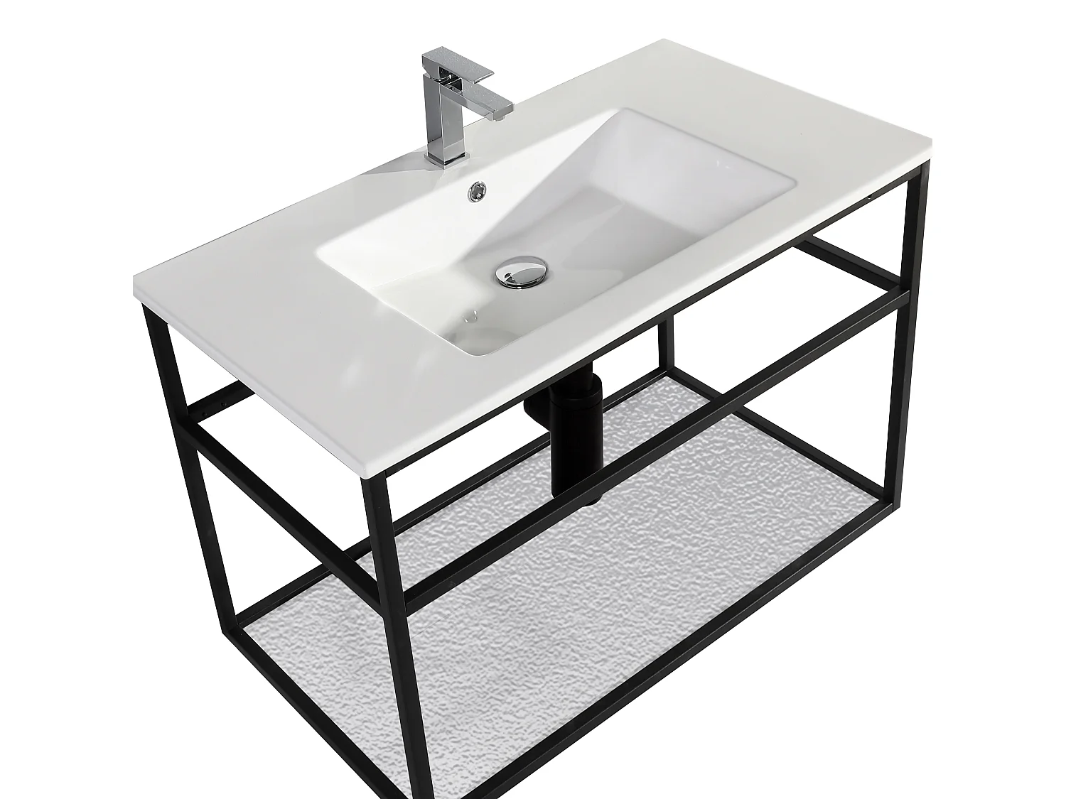 Lave main 90 cm métal noir Aquafredo