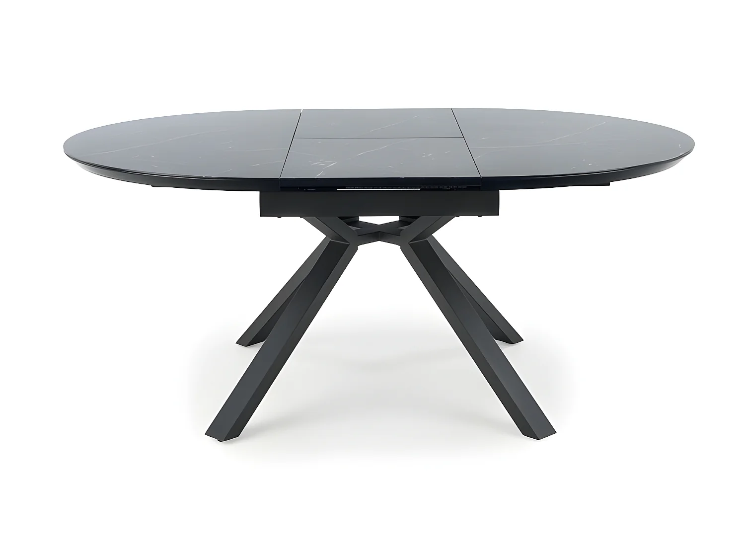 Table à manger extensible en verre 130-180 x 130 x 76 cm -