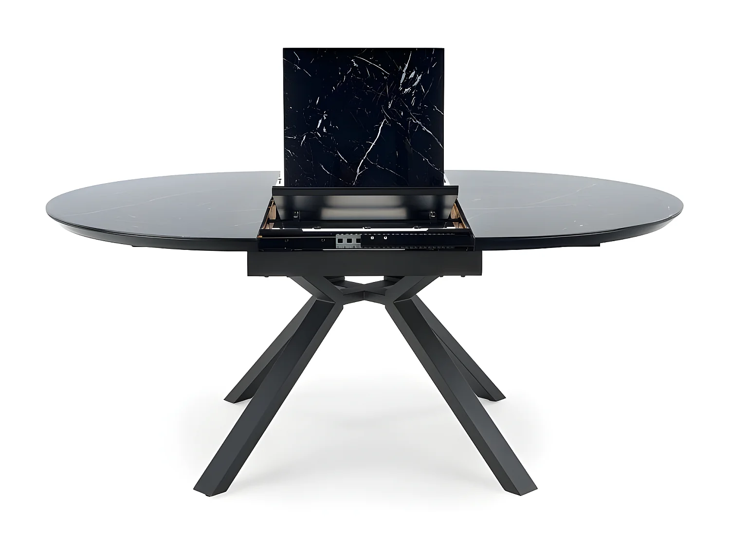 Table à manger extensible en verre 130-180 x 130 x 76 cm -