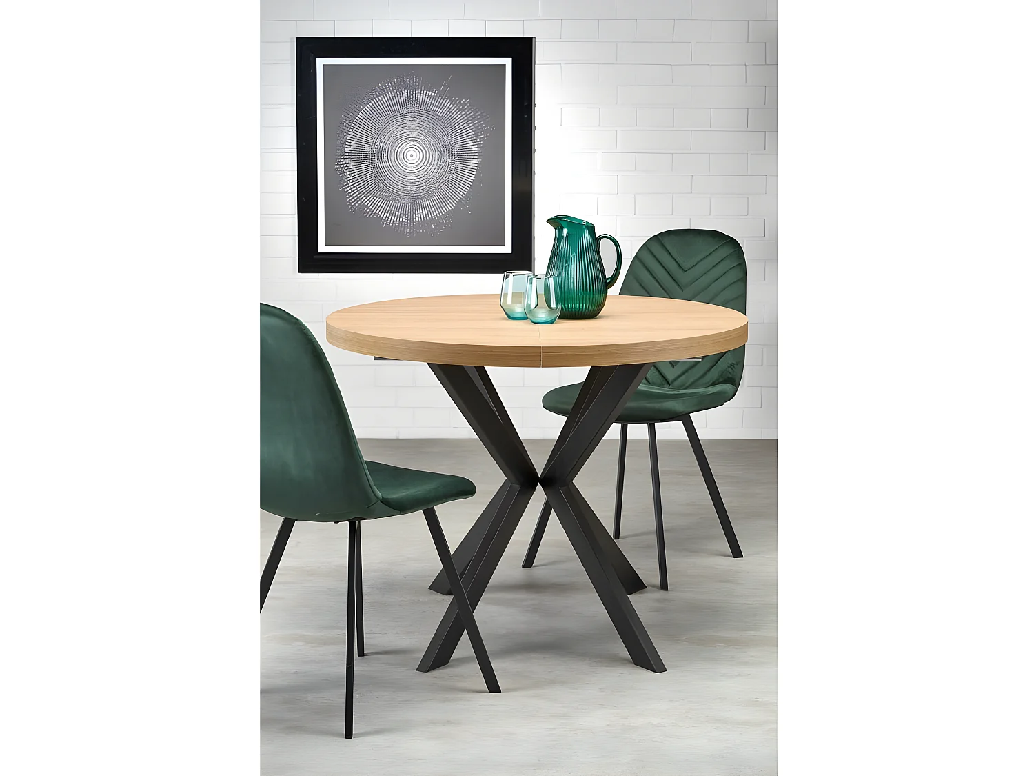 Table à manger extensible 100-250 x 100 x 75 cm - Chêne doré