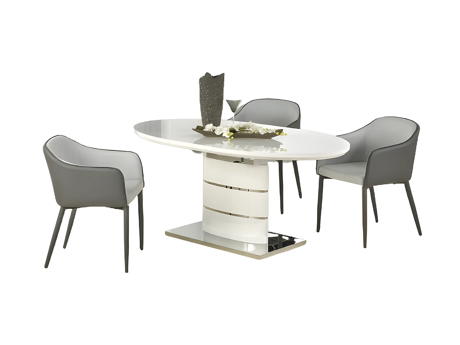 Table à manger extensible 140-180 x 90 x 76 cm - Blanc