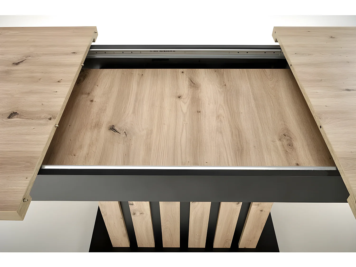 Table à manger extensible 130-180 x 80 x 76 cm - Chêne artisan