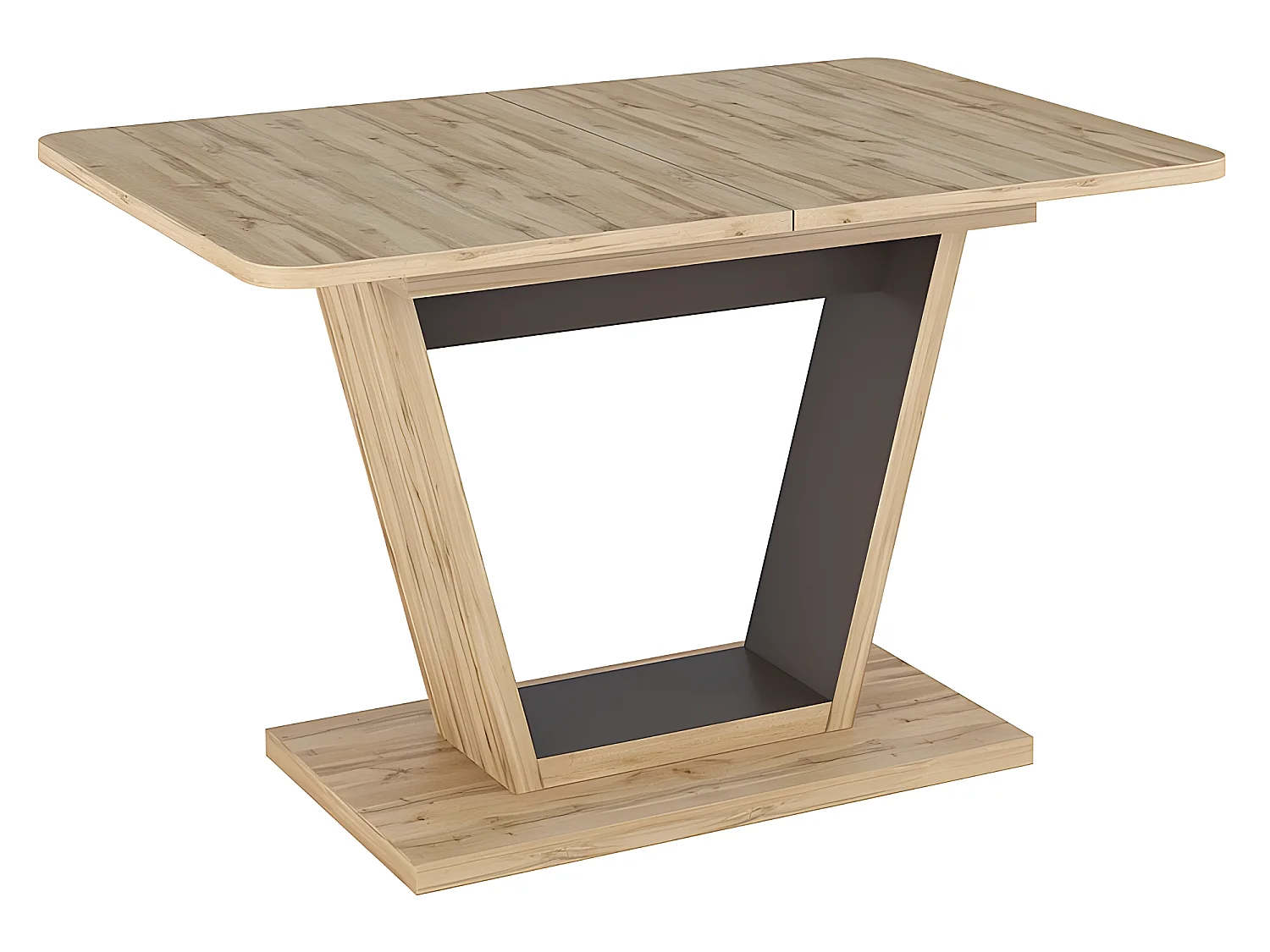 Table à manger extensible 120-160 x 80 x 76 cm - Chêne artisanal/Noir mat