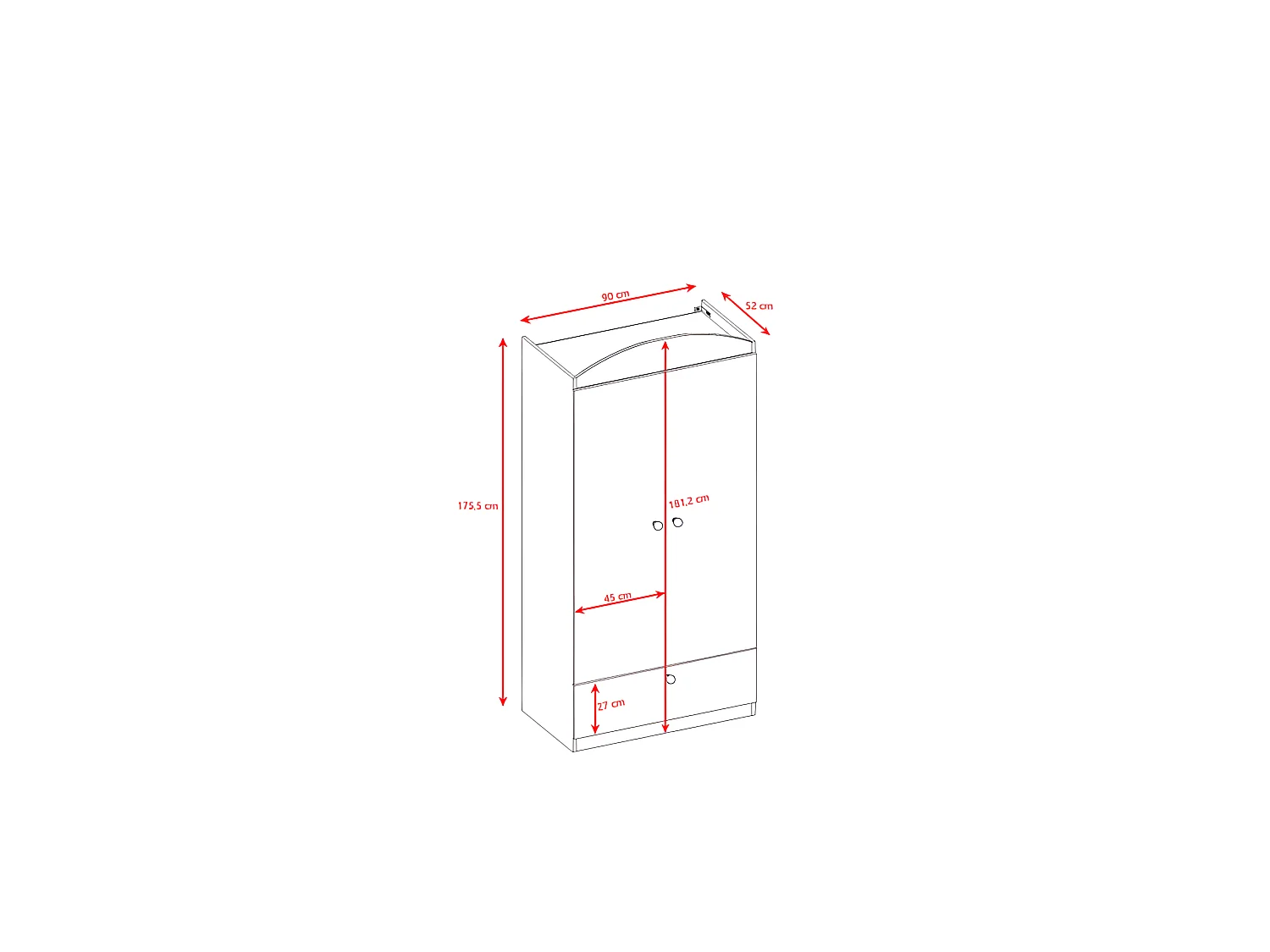 Armoire enfant zoo 2 portes 1 tiroir de rangement - Vert