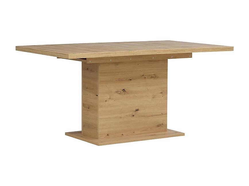 Table de repas extensible L160/200 cm décor chêne clair - LEILA