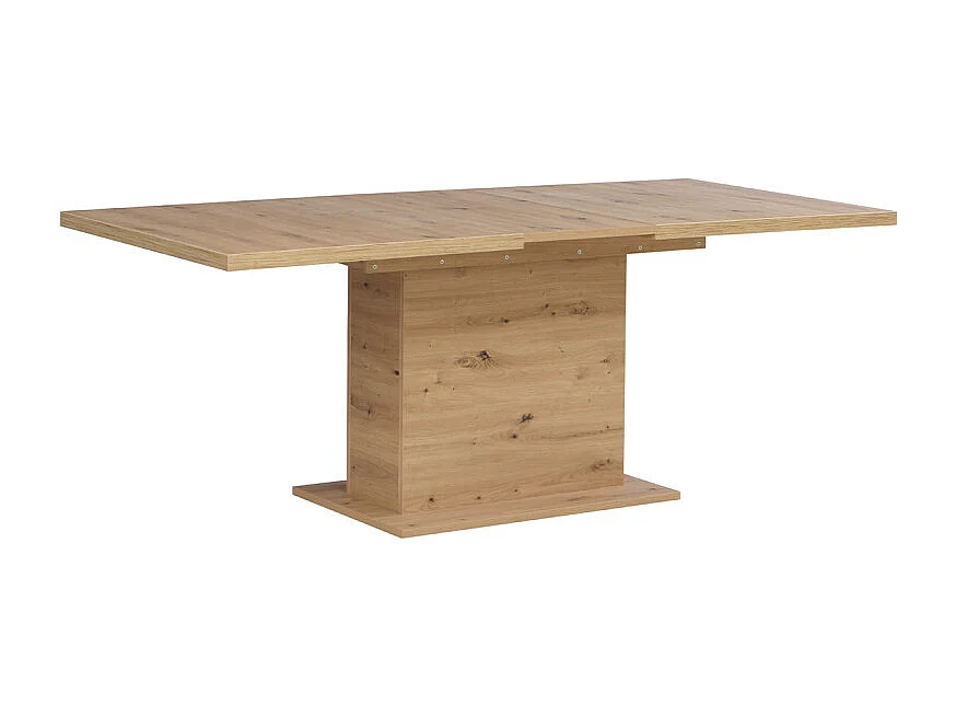 Table de repas extensible L160/200 cm décor chêne clair - LEILA