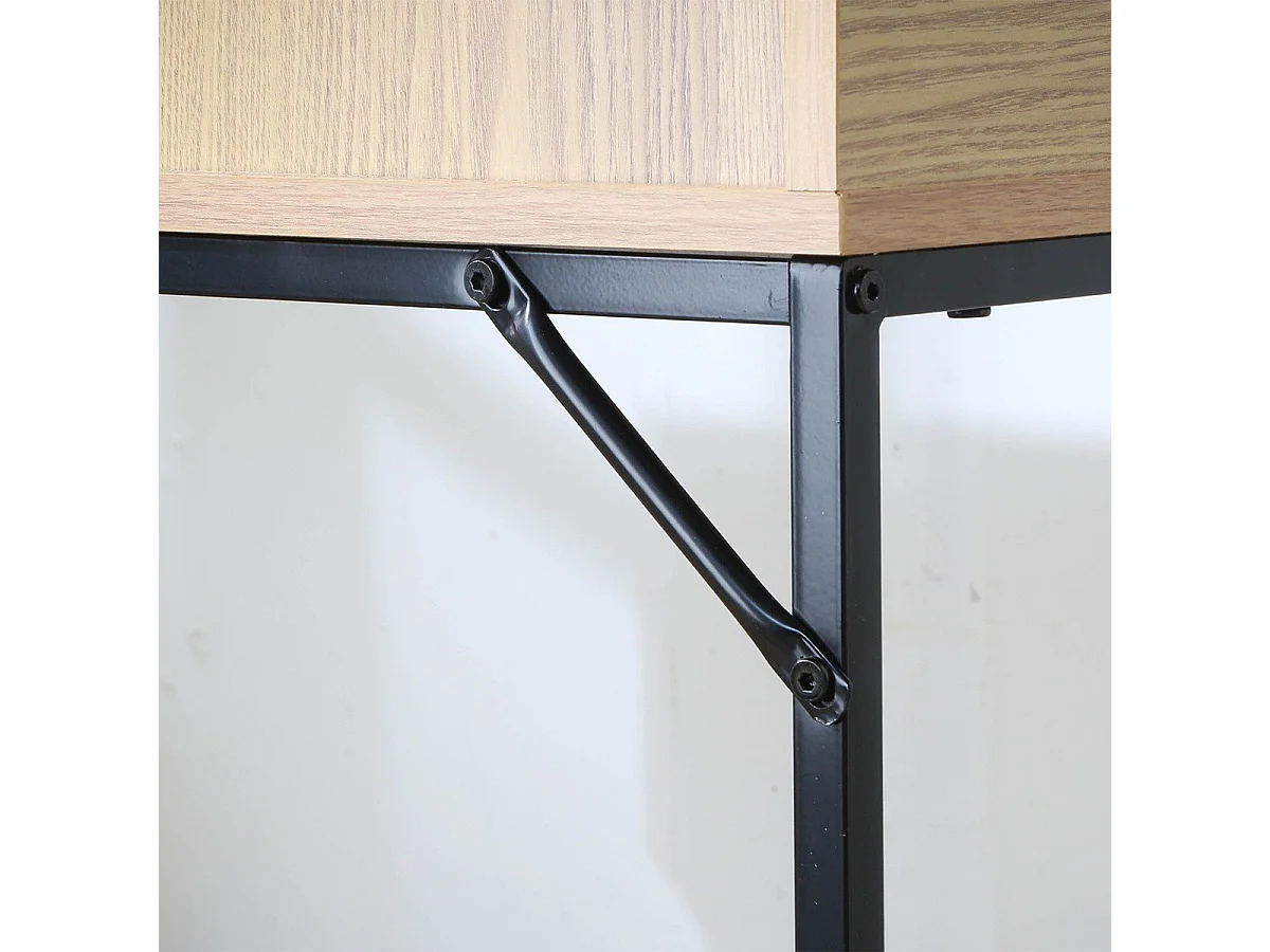 Consola 2 Cajones 1 Estante Decoración de Madera - L100 cm