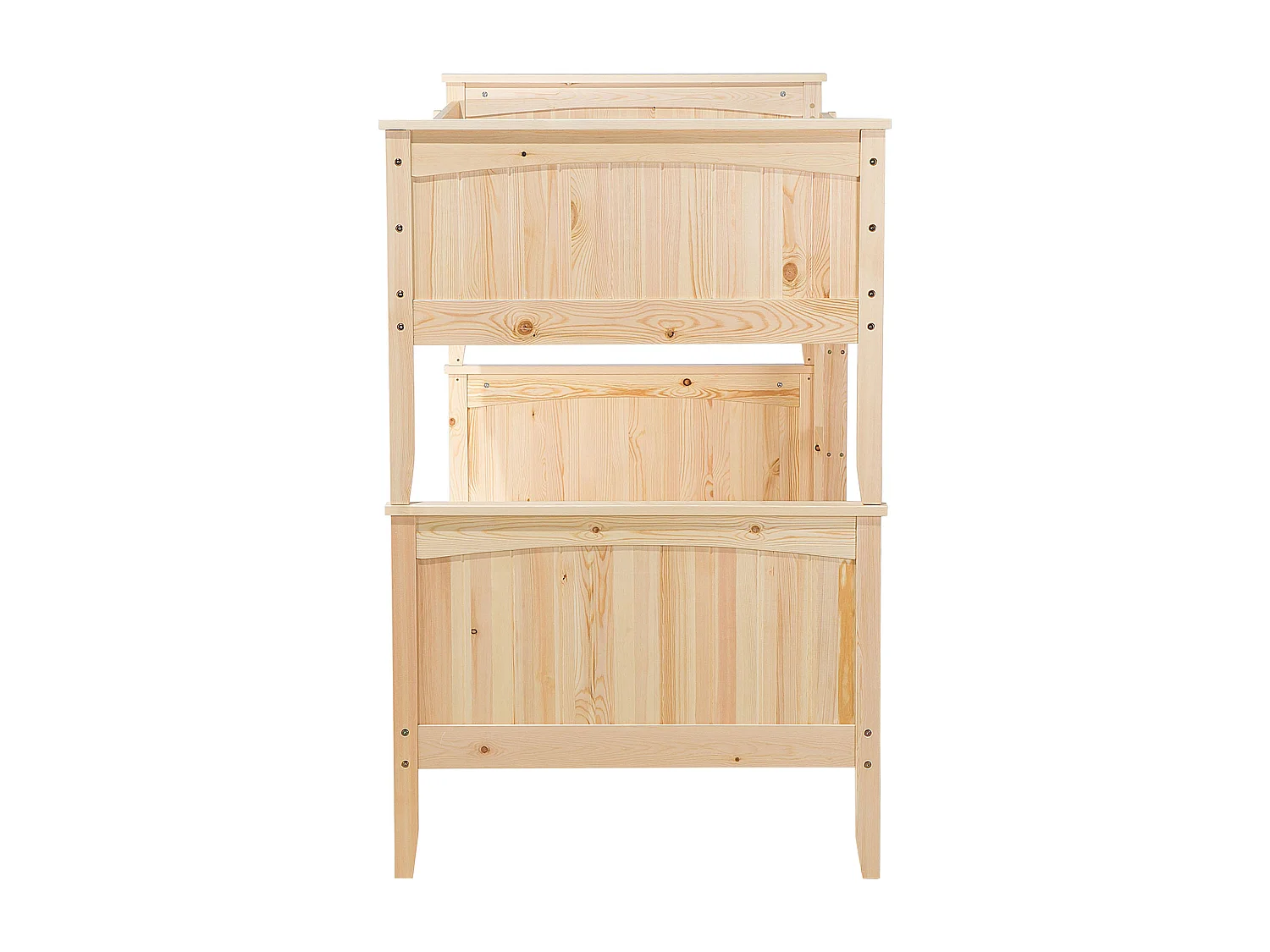 Lit superposé Bois de pin ALBON 90 x 200 cm Marron clair