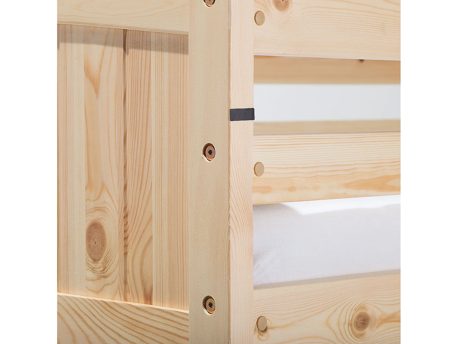 Lit superposé Bois de pin ALBON 90 x 200 cm Marron clair