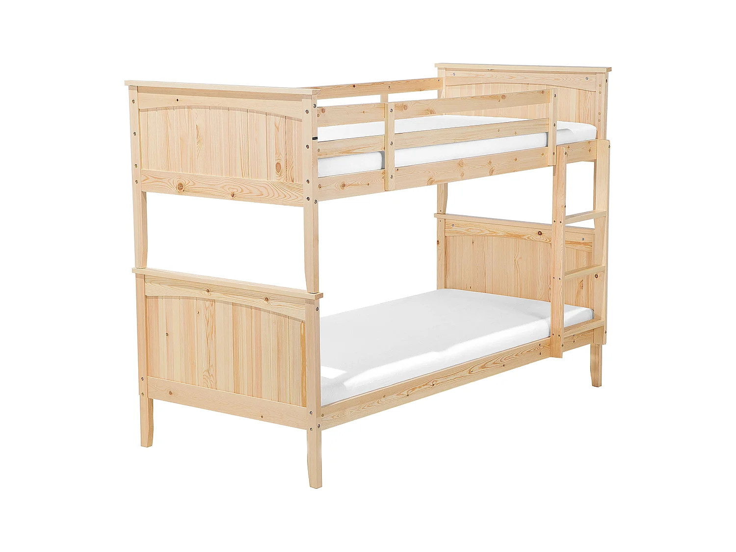 Lit superposé Bois de pin ALBON 90 x 200 cm Marron clair