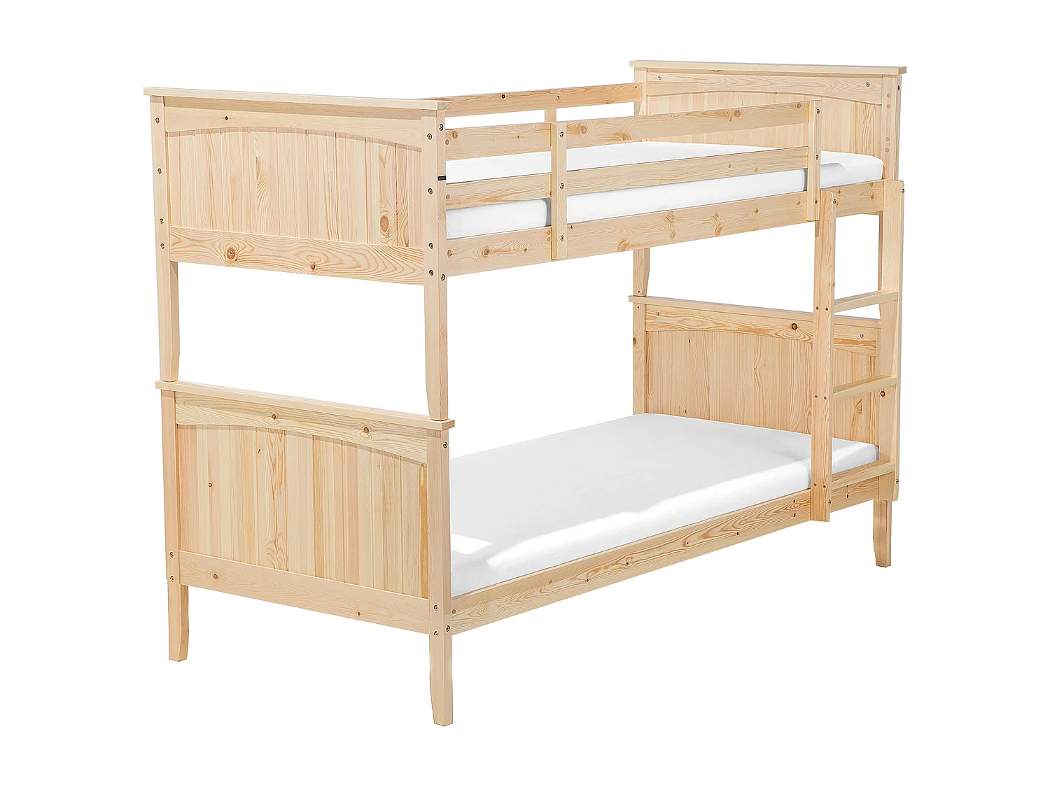 Lit superposé Bois de pin ALBON 90 x 200 cm Marron clair