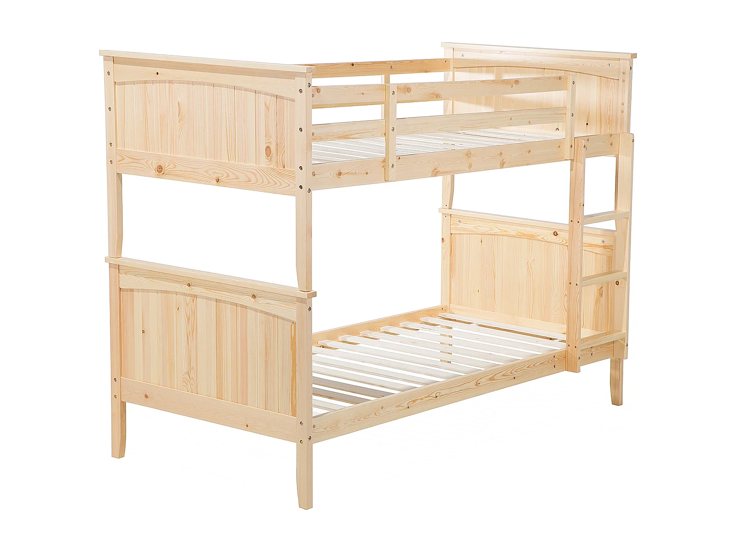 Lit superposé Bois de pin ALBON 90 x 200 cm Marron clair