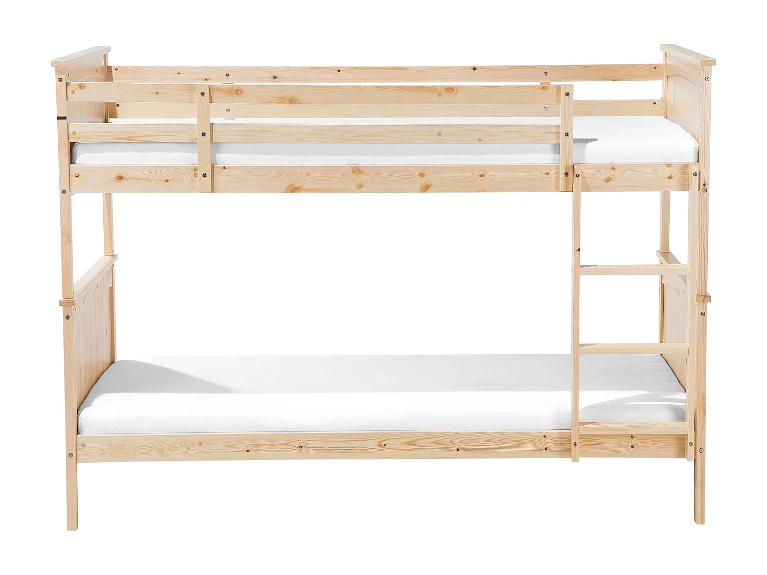 Lit superposé Bois de pin ALBON 90 x 200 cm Marron clair