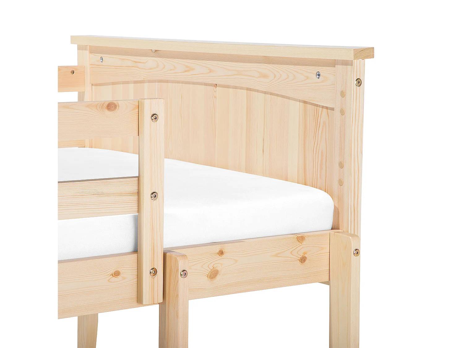 Lit superposé Bois de pin ALBON 90 x 200 cm Marron clair