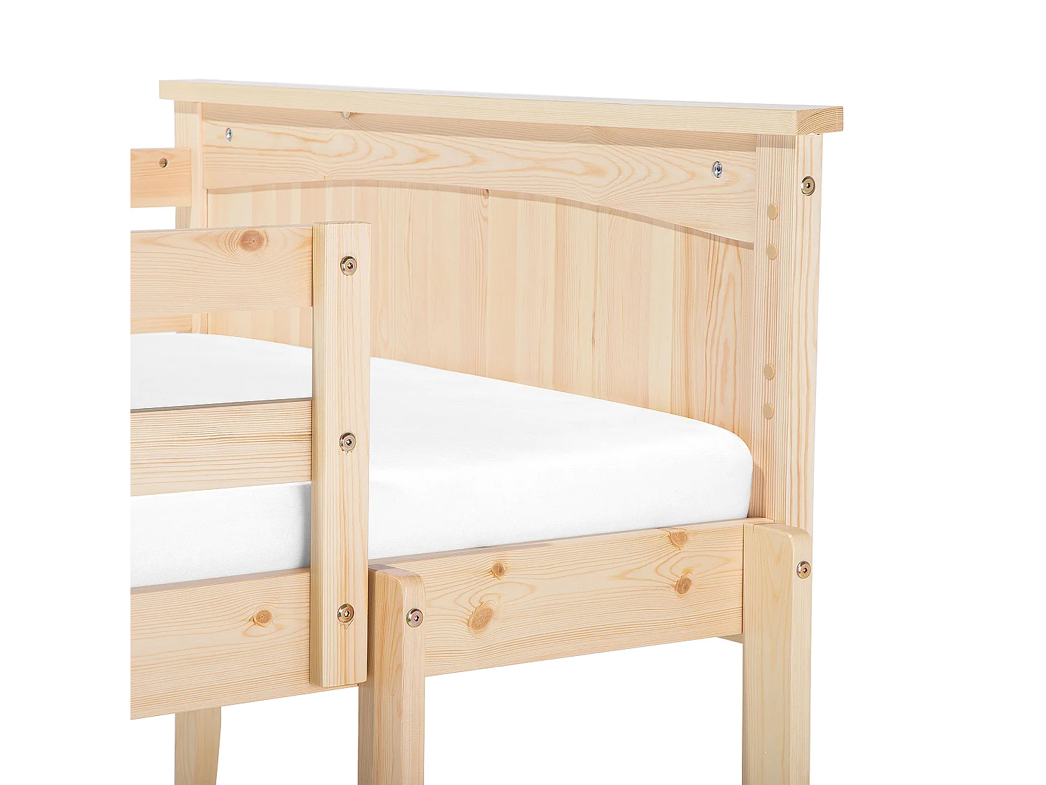 Lit superposé Bois de pin ALBON 90 x 200 cm Marron clair