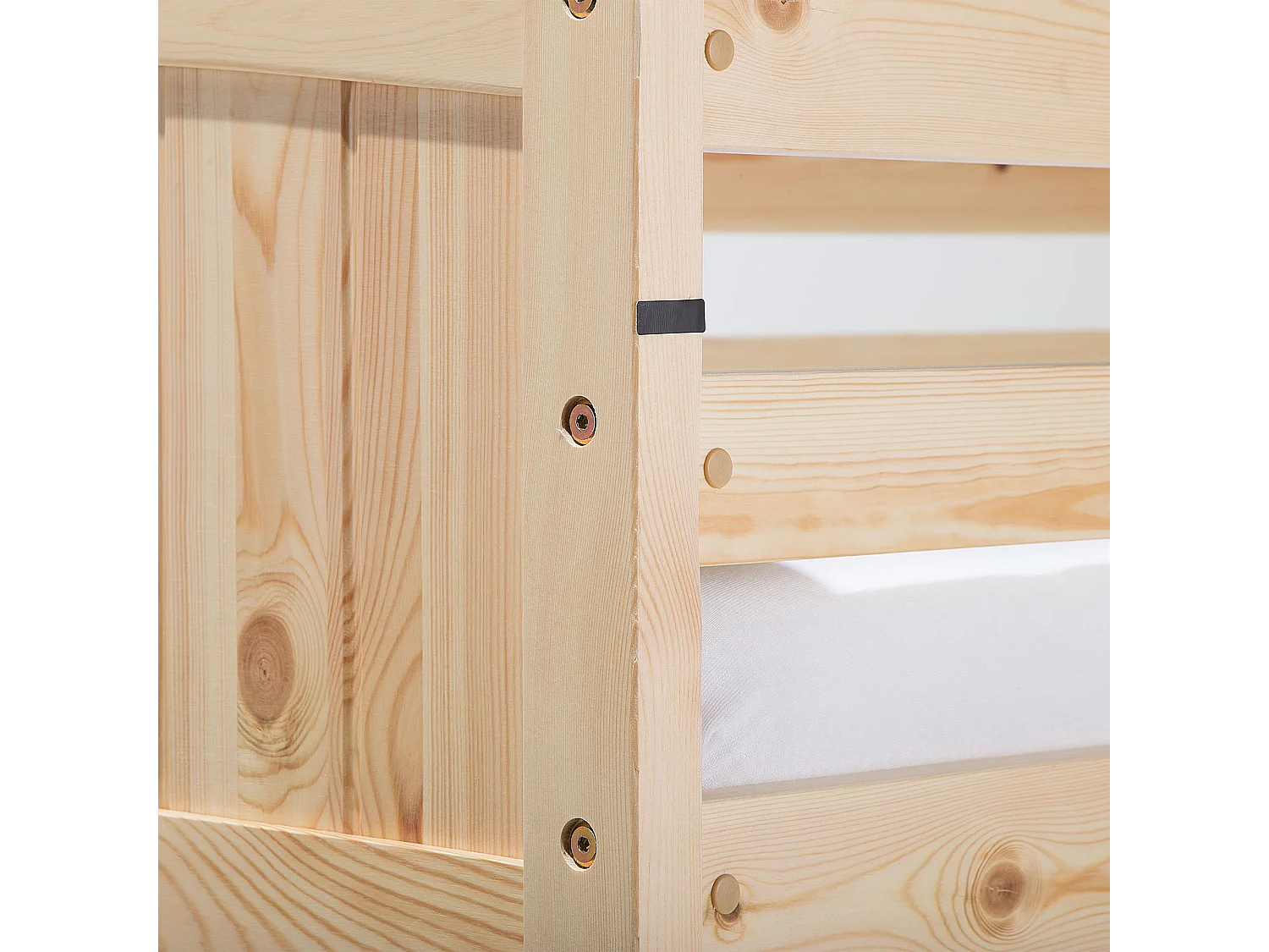 Lit superposé Bois de pin ALBON 90 x 200 cm Marron clair