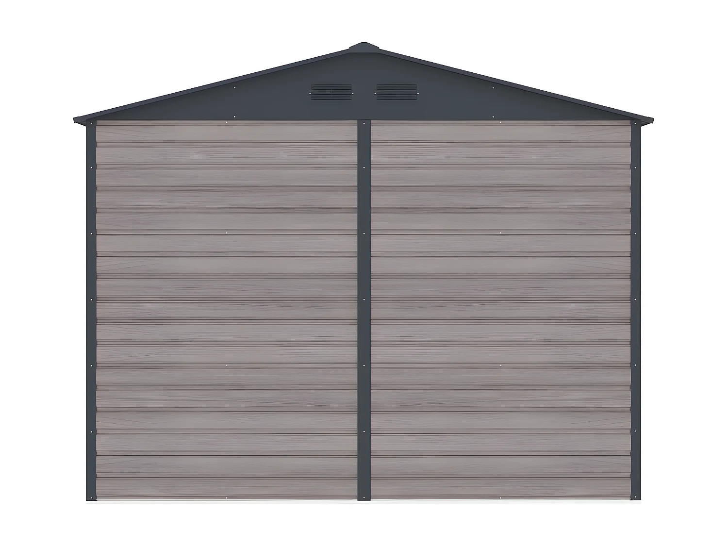 Gartenhaus Gerätehaus - 5,40 m² - Stahl - Holz-Optik - Grau - ADELMO