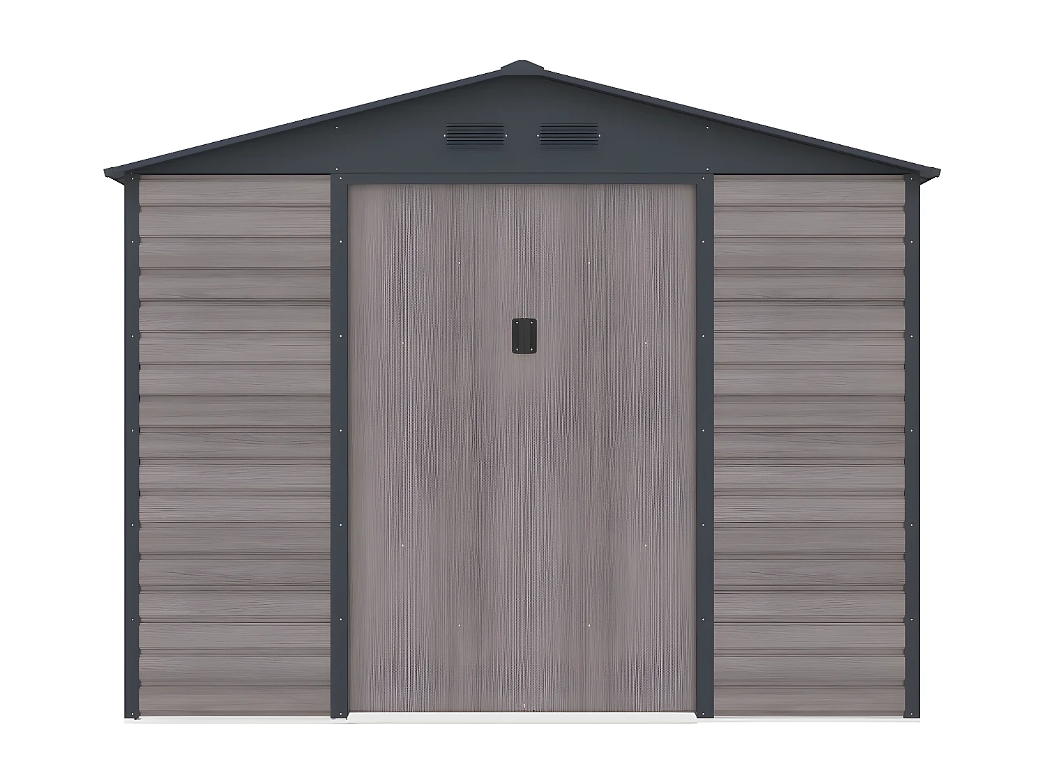 Gartenhaus Gerätehaus - 5,40 m² - Stahl - Holz-Optik - Grau - ADELMO