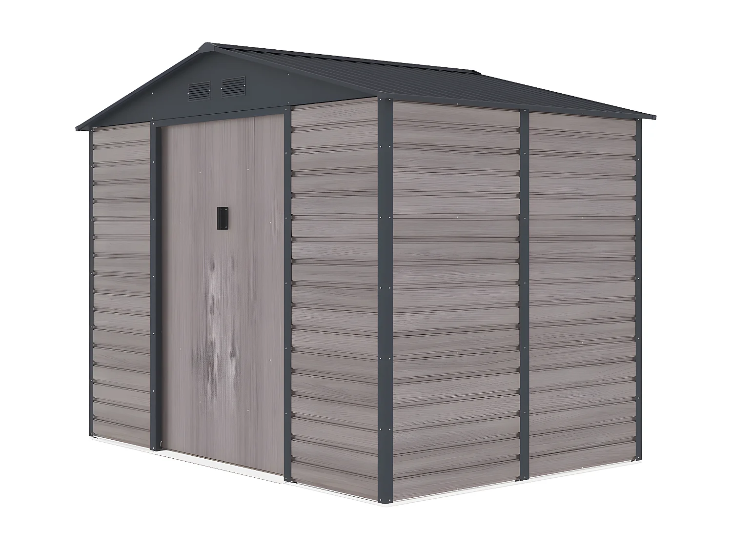 Gartenhaus Gerätehaus - 5,40 m² - Stahl - Holz-Optik - Grau - ADELMO
