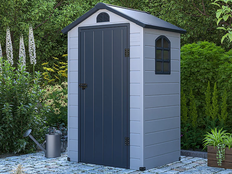 Tuinschuur van hars CESIO - Grijs - 1,39 m²