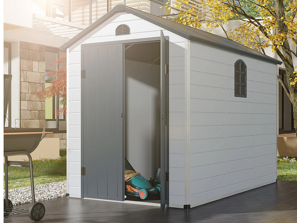 Abri de jardin en résine grise 5,32 m² - CESIO