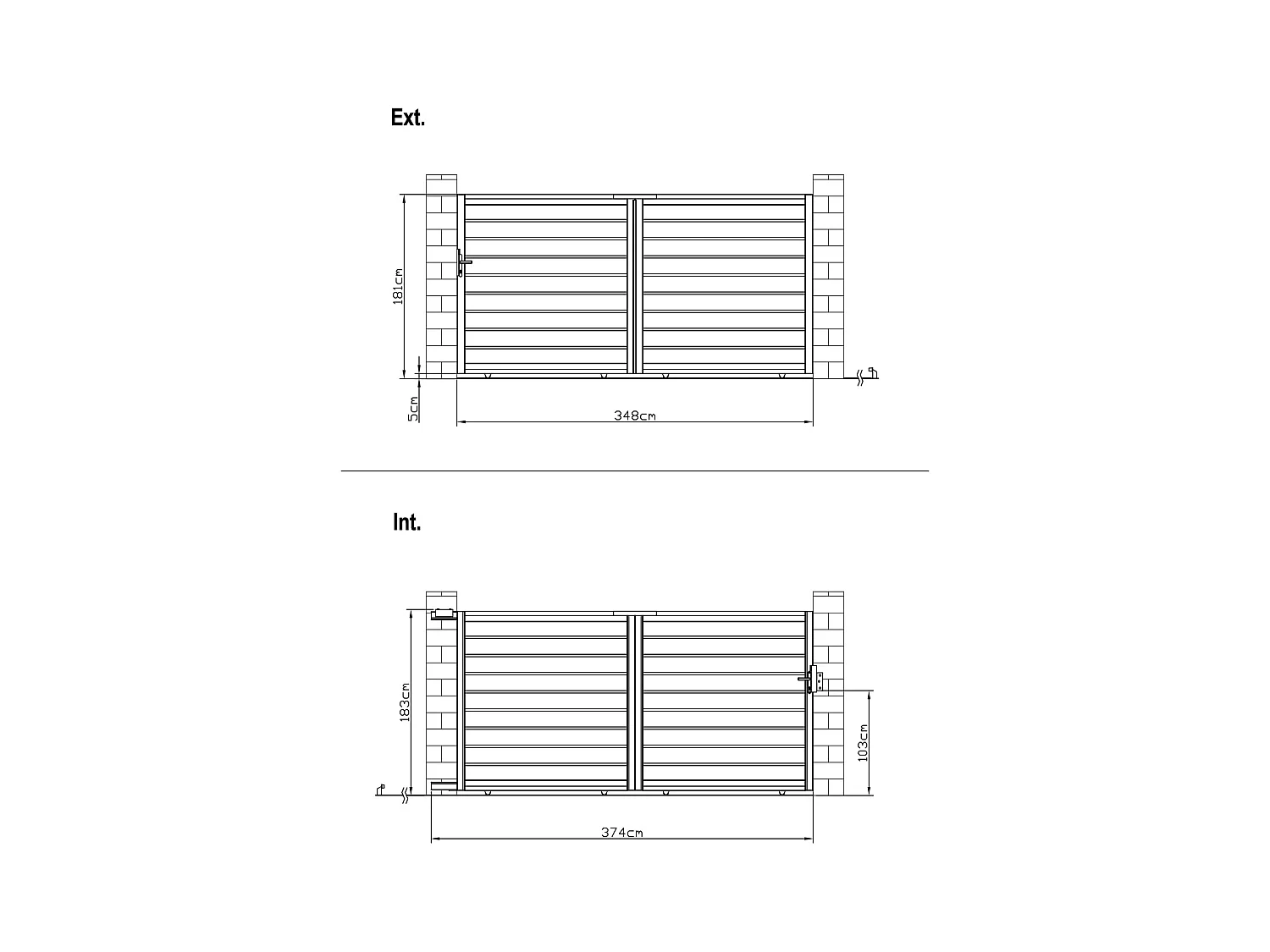 Portail coulissant aluminium ajouré L374 x  H183 cm anthracite - PRIMO