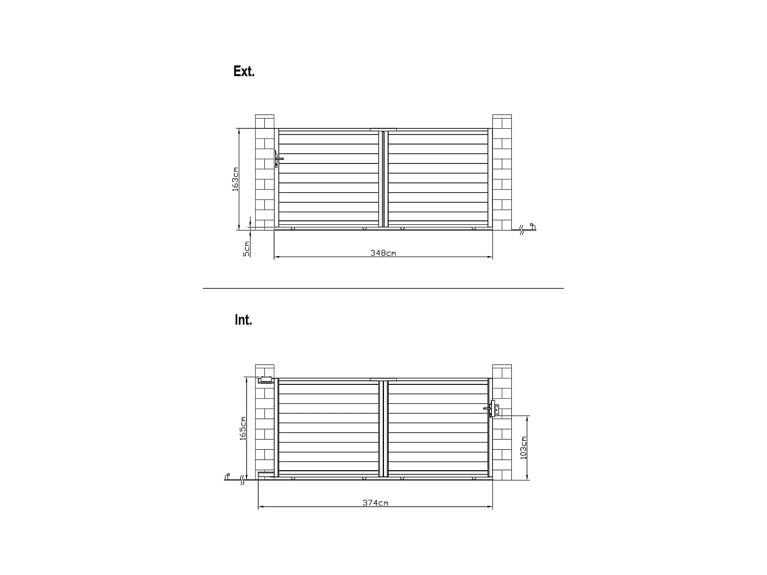 Portail coulissant aluminium plein L374 x H165 cm anthracite - NAZARIO