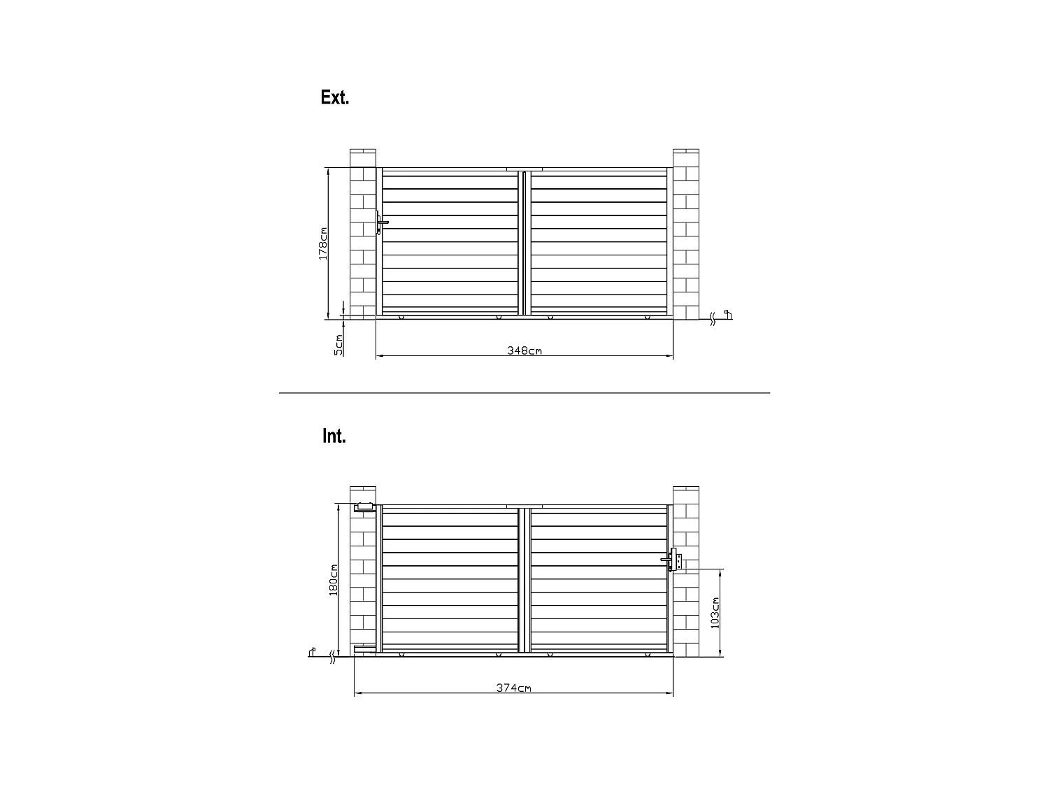 Portail coulissant aluminium plein L374 x H180 cm anthracite - NAZARIO