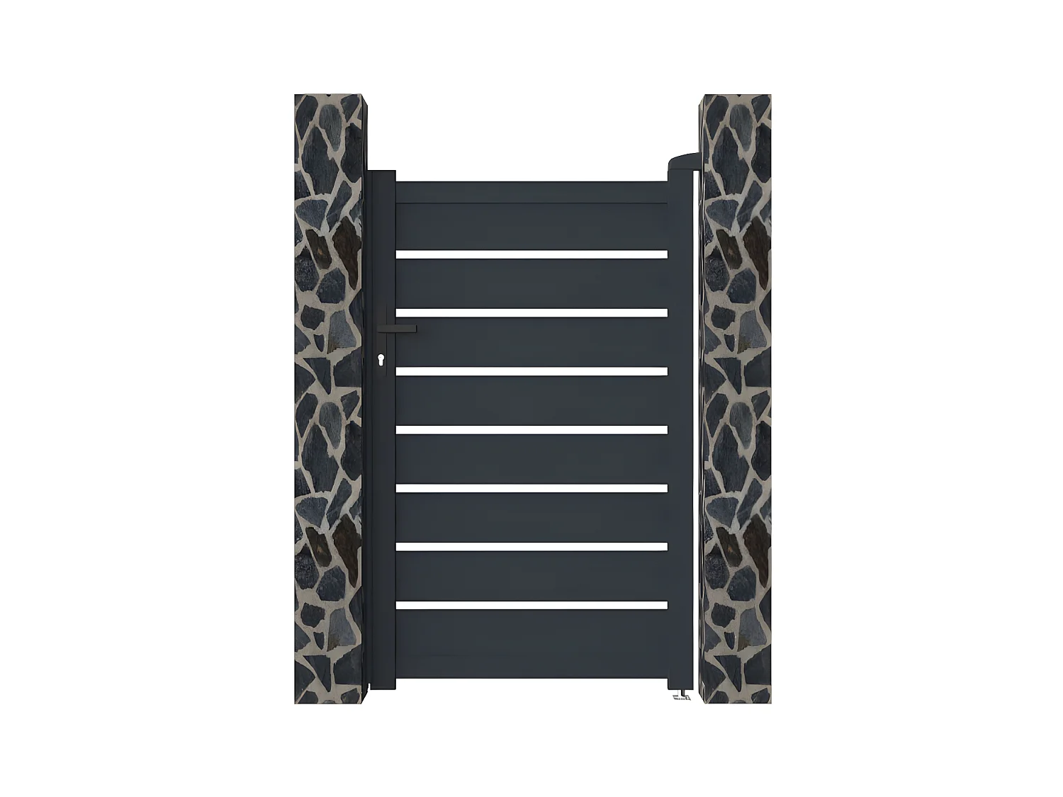 Draaihekje van aluminium - Antraciet - L100xH158 cm - PRIMO