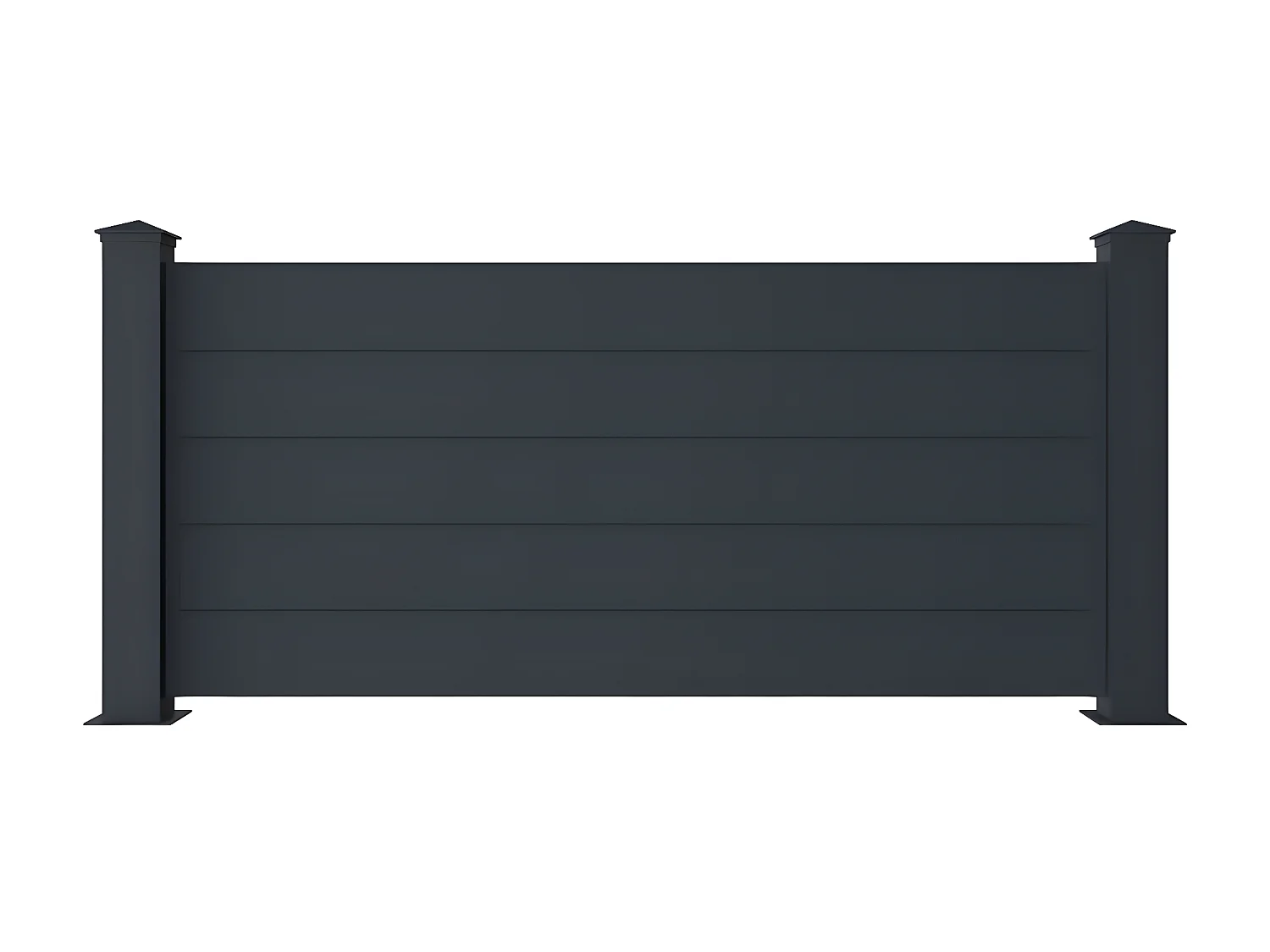 Ogrodzenie do montażu wys. 78 x dł. 189 cm z aluminium w kolorze antracytowym - NAZARIO