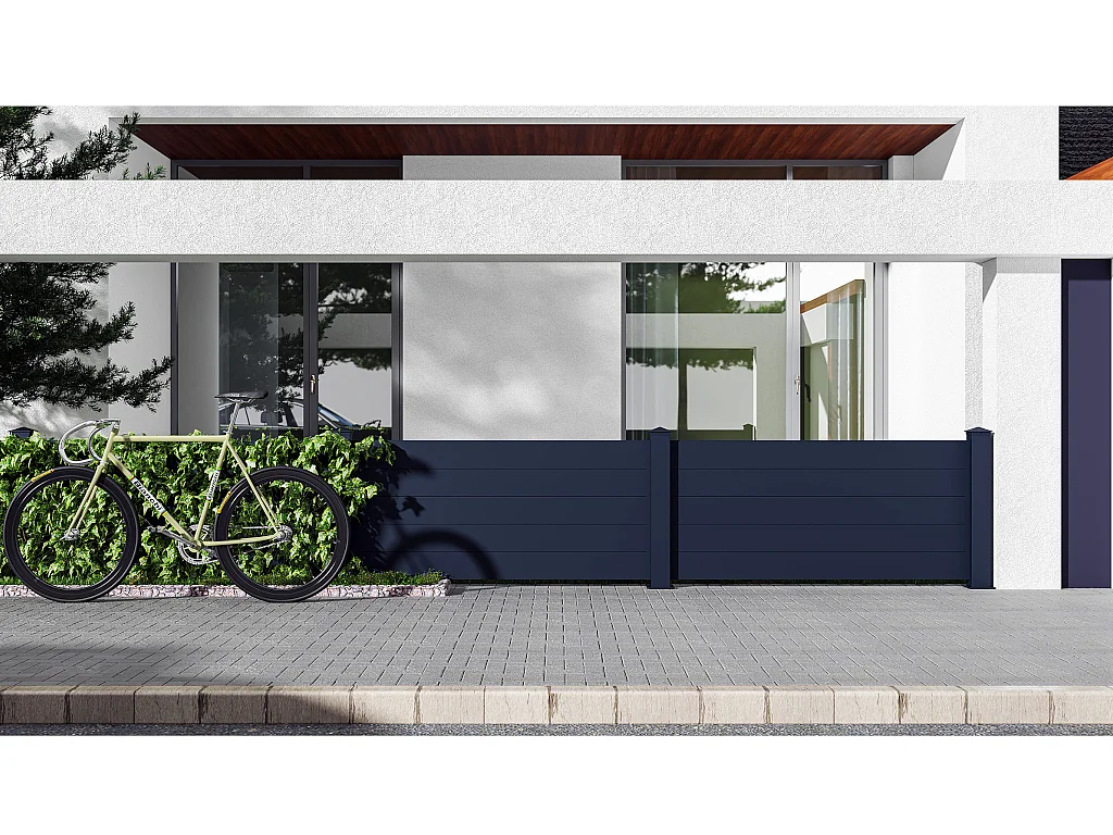 Ogrodzenie do montażu wys. 78 x dł. 189 cm z aluminium w kolorze antracytowym - NAZARIO