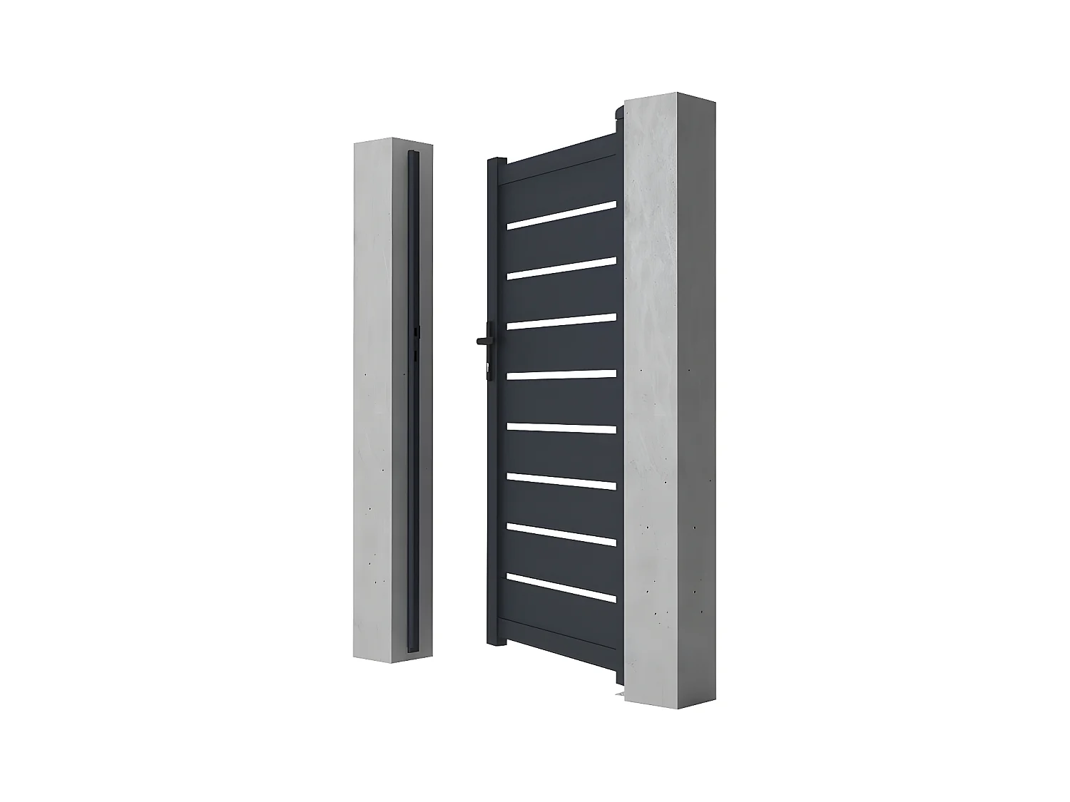Draaihekje van aluminium - Antraciet - L100xH176 cm - PRIMO