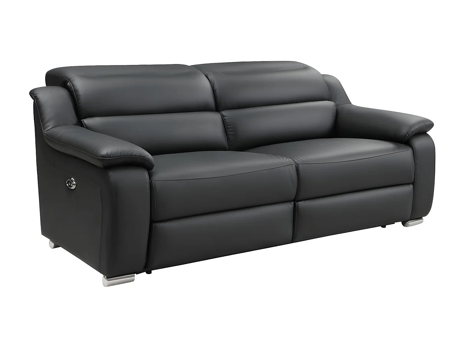 Relaxsofa elektrisch 3-Sitzer - Leder - Schwarz - ARENA III