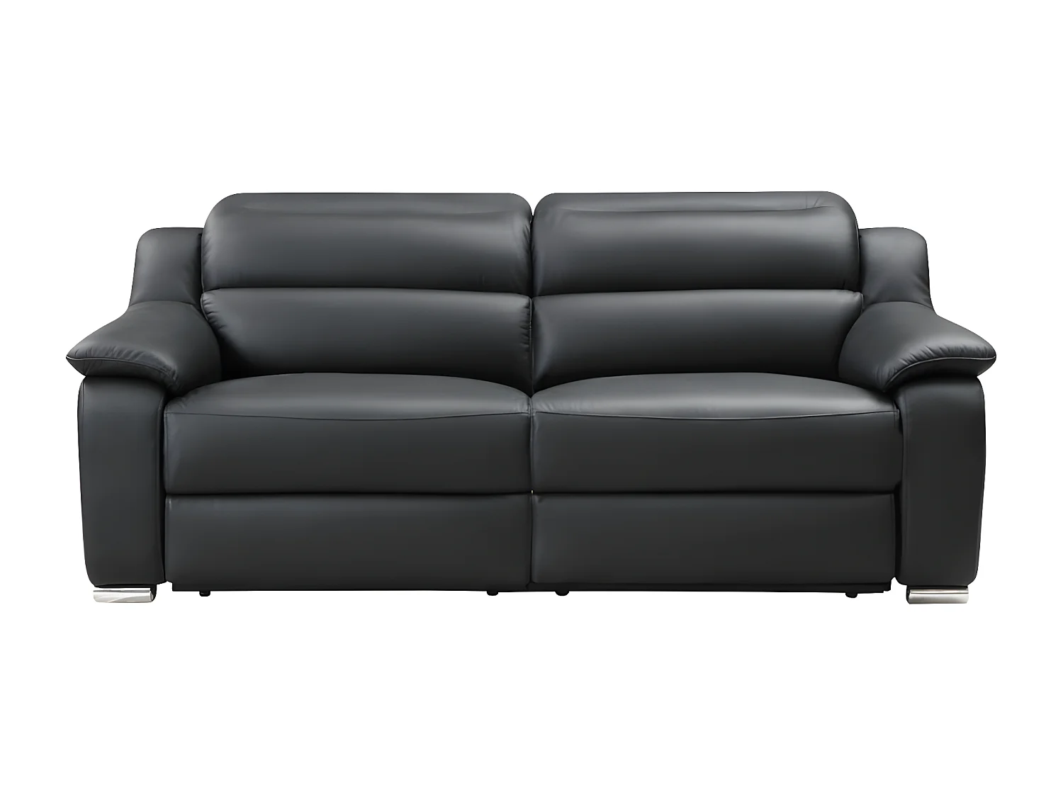 Relaxsofa elektrisch 3-Sitzer - Leder - Schwarz - ARENA III