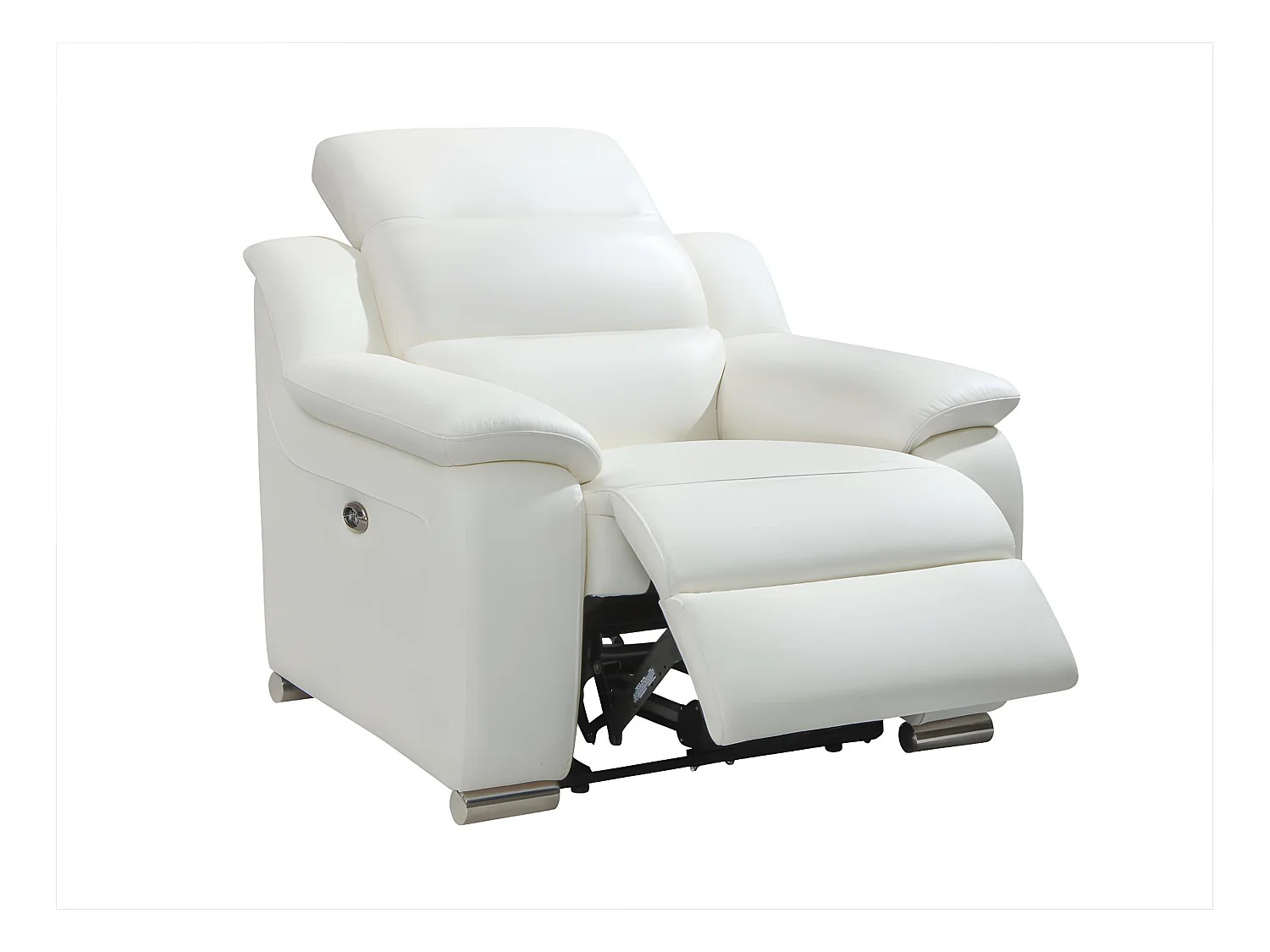 Relaxsessel Fernsehsessel elektrisch - Leder - Elfenbeinfarben - ARENA III
