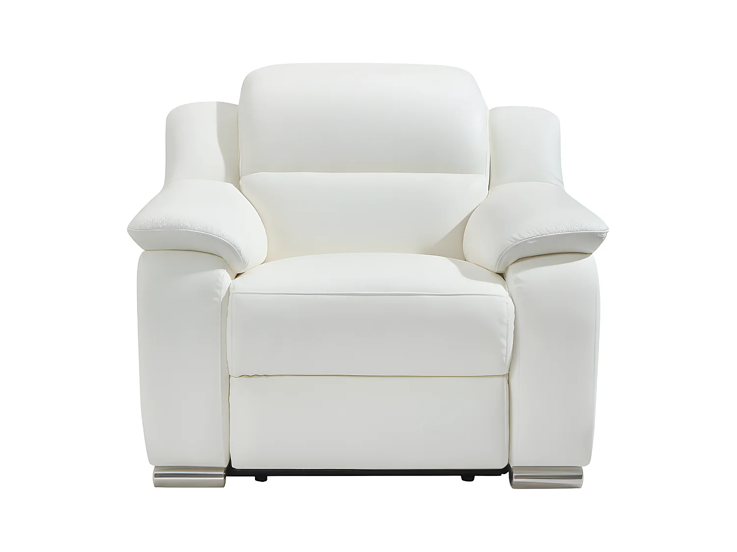 Cadeirão relax elétrico em pele marfim - ARENA III